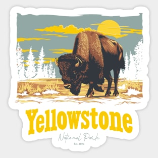 Bison Yellowstone National Park Sticker